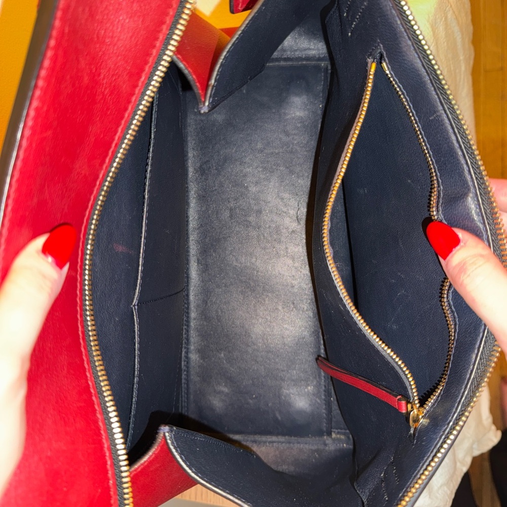 Celine Phoebe Philo Medium Edge Bag in Red Leather - Picture 9 of 11